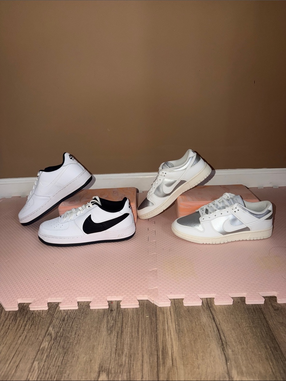 2 for 1 Deal - Nike Air Force Ones + Nike Low Dunks (Size: 6 Youth/Women's 7.5)